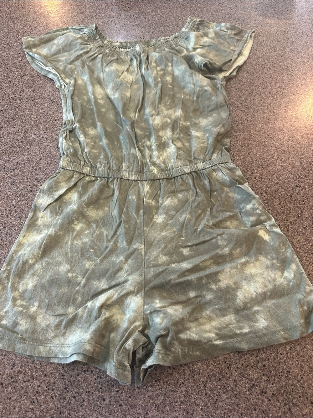 Olive Green Short Sleeve Romper